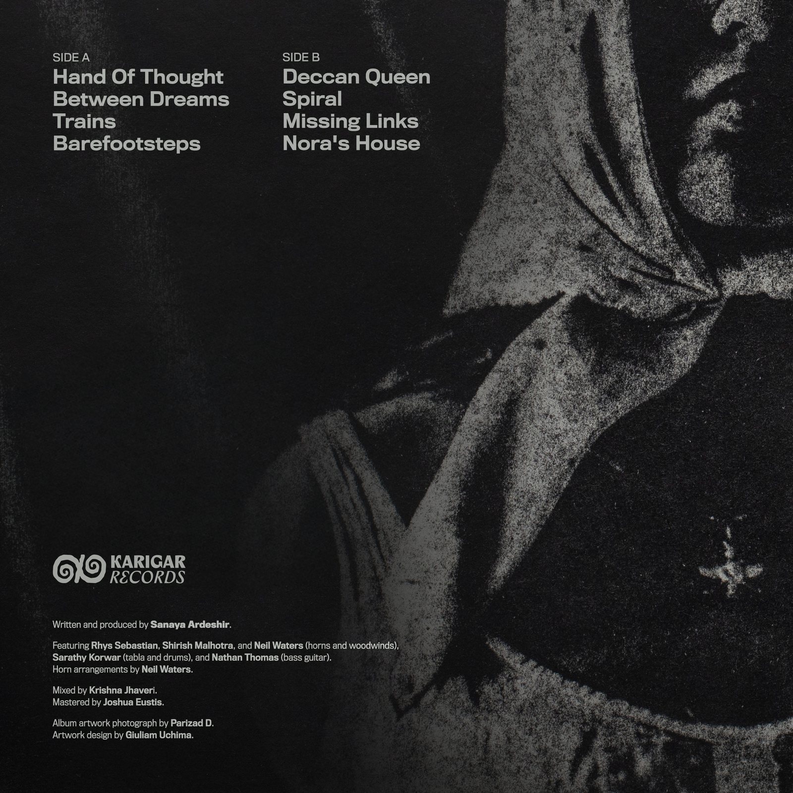 Hand of Thought sleeve, back cover